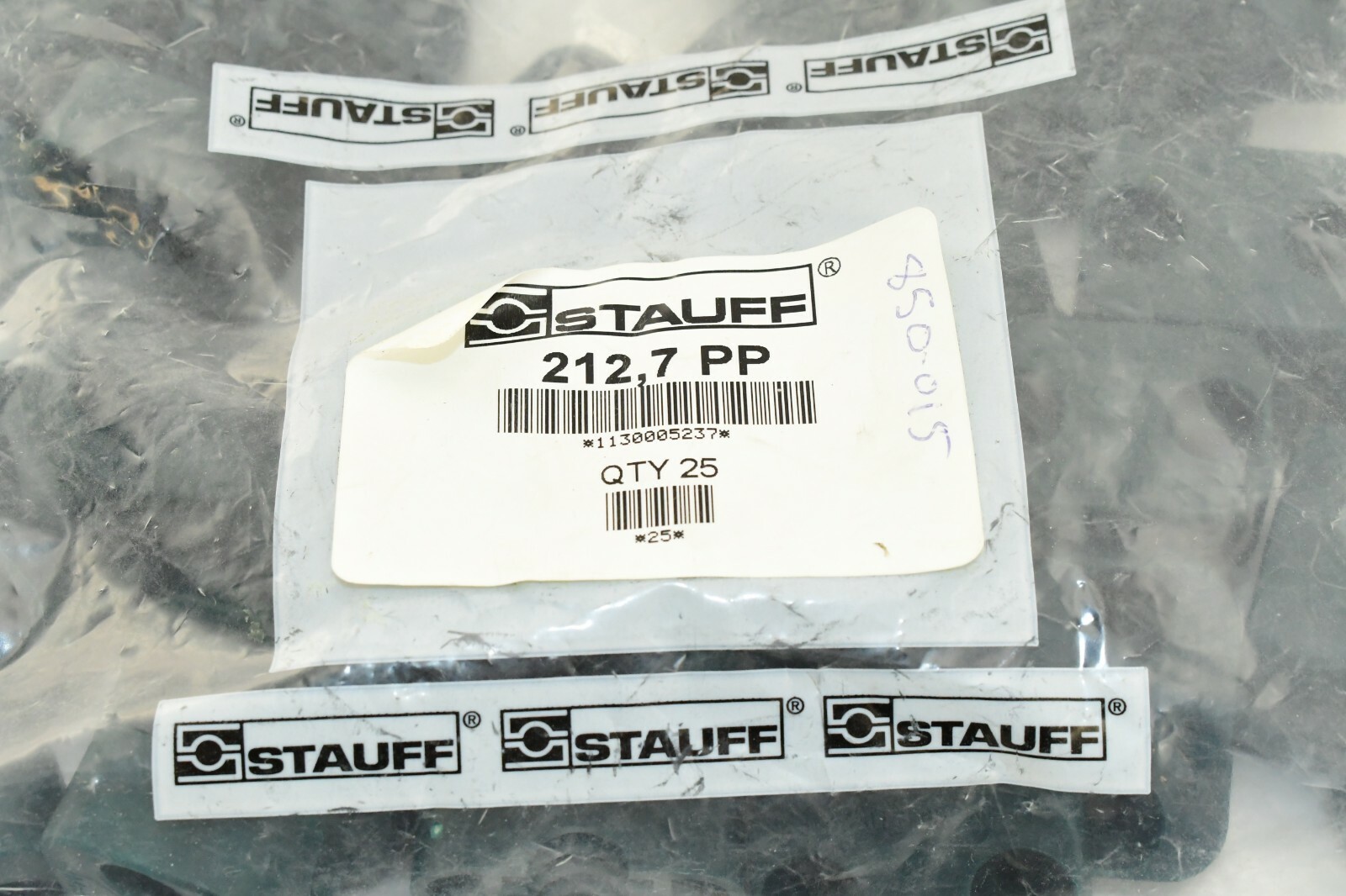 (Pack of 25) – 212.7-PP : Stauff Plastic Clamp Set – 1130005237 – Gr. 2 Green