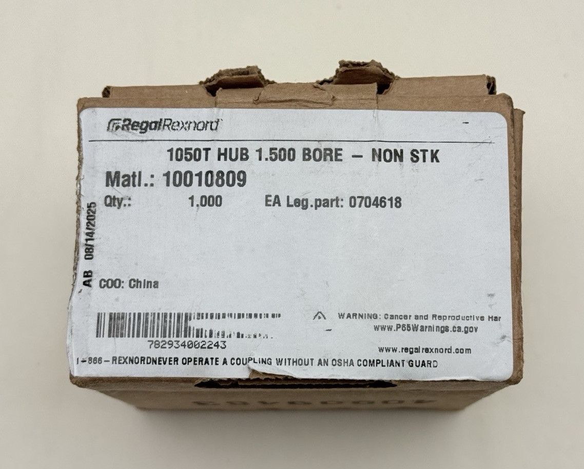 0704618 Rexnord Falk 1050T Grid Coupling Hub 1.500″ Bore, NON STK, 10010809 Matl