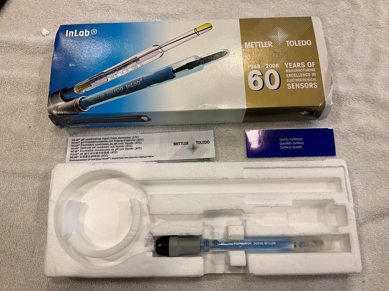 Mettler Toledo InLab Routine Pro pH Electrode Sensor | Incomplete – Read Descrip