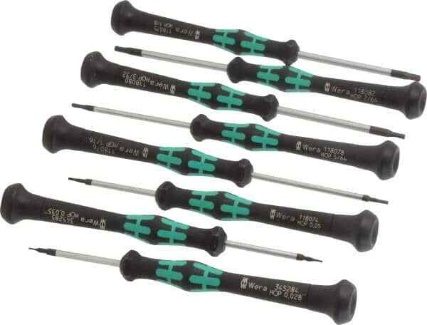 Wera 5345274001 8 Piece, 0.028 to 7/64″ Hex Driver Set Comes in Cardboard Box