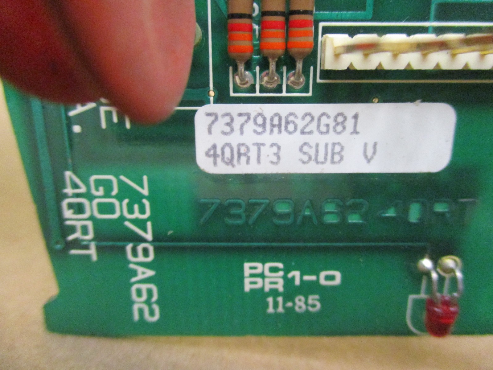 Westinghouse 7379A62G81 4QRT3 SUB V PCPR-1-0 11-85 53059HI