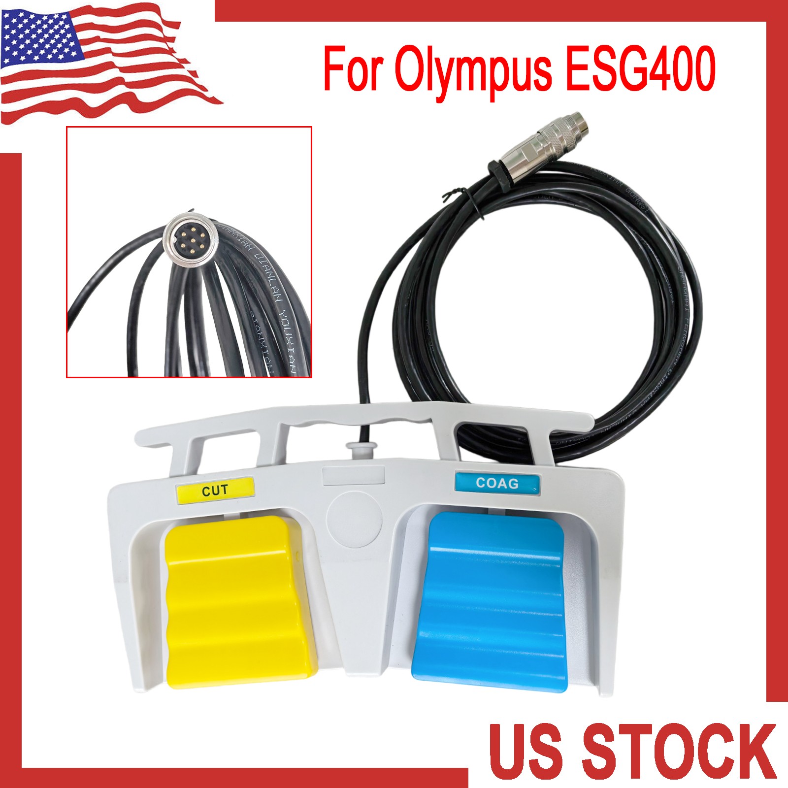 Fits For Olympus NEW 1PCS Foot Switch ESG400 WB50402W US
