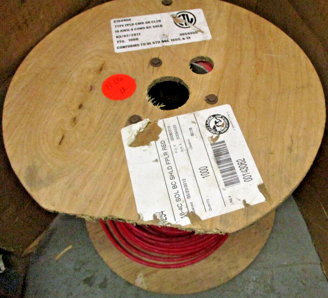 16 AWG 4C Shielded Riser Fire Alarm Cable Type FPLR CMR CL2R 3054355 A5951LR