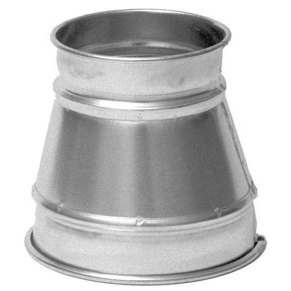 Nordfab 8040025869 Round Duct Reducer, 6 in x 4 in Duct Dia, Galvanize