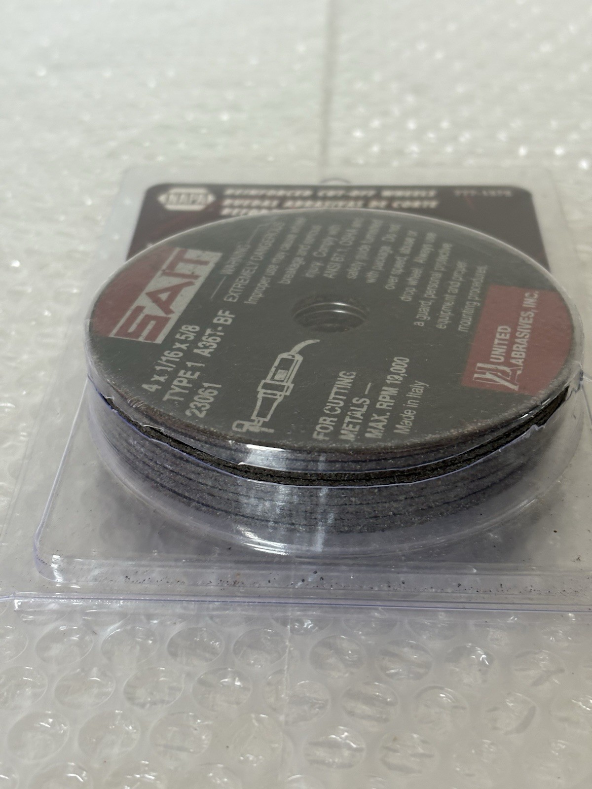 SAIT 4” X 1/16” X 5/8” Type 1 A36T-BF 23061 Cut Off Wheel New 10 Pk