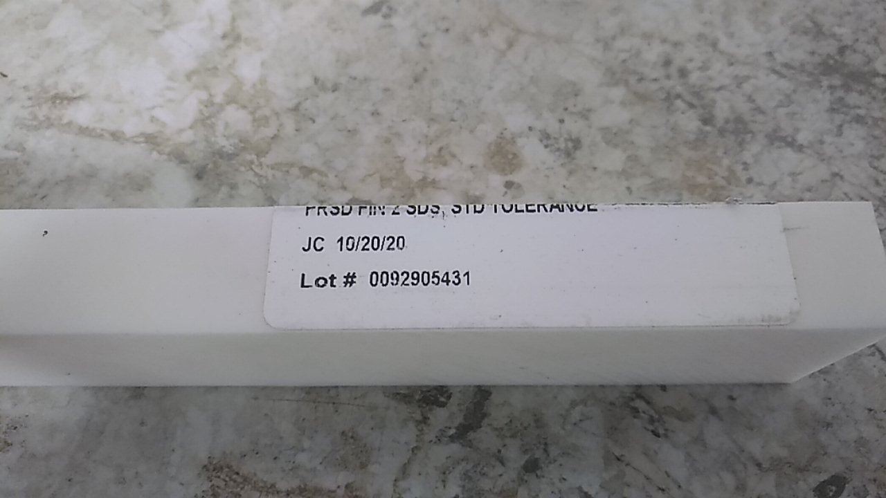 Brand Name 8270K188 45 Pk 12 In L High-Temp Slippery UHMW Polyethylene Bar