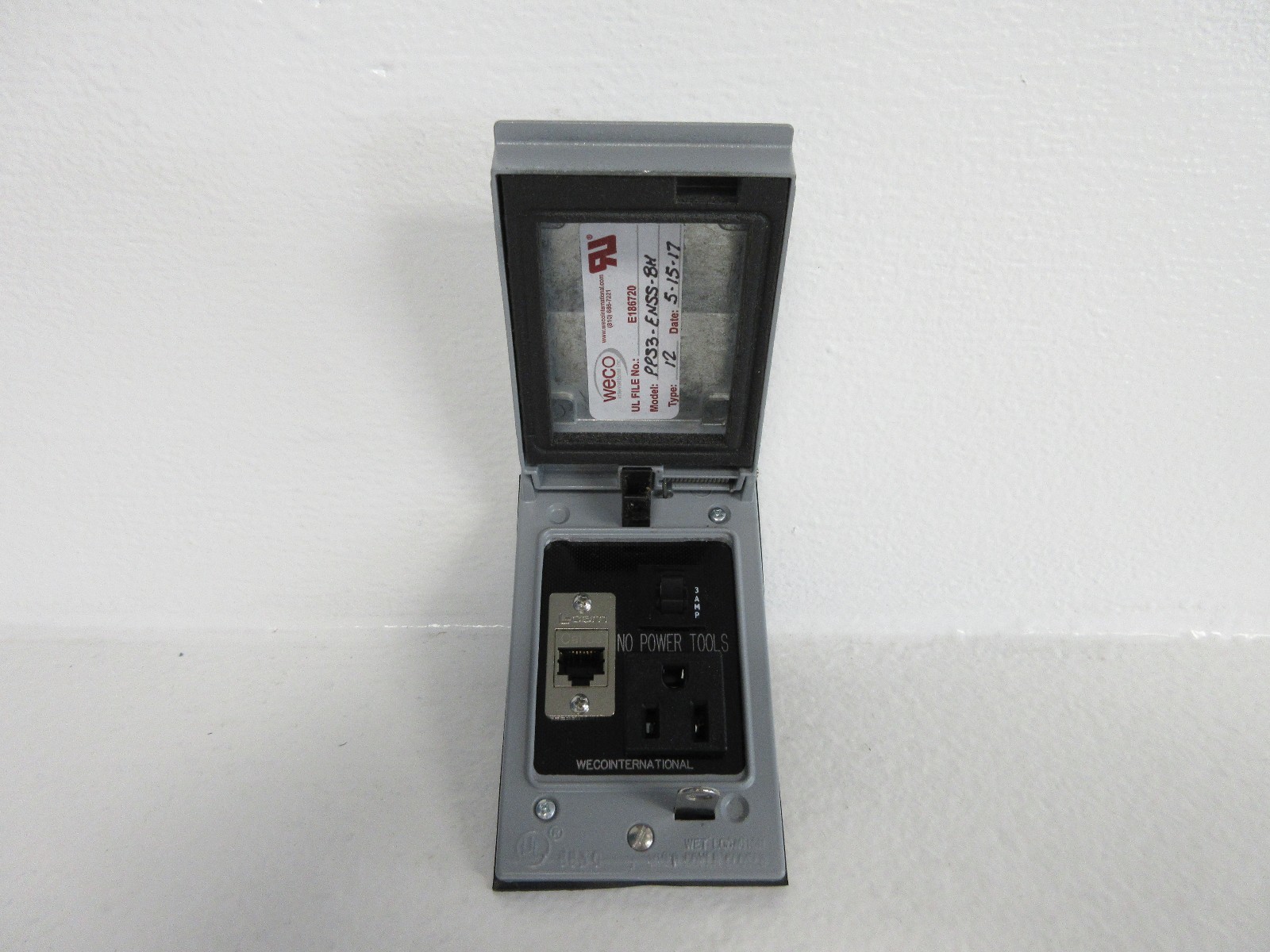 WECO PPS3-ENSS-BH NEW CAT5E PORT / SINGLE OUTLET DEVICE 2A 125VAC PPS3ENSSBH
