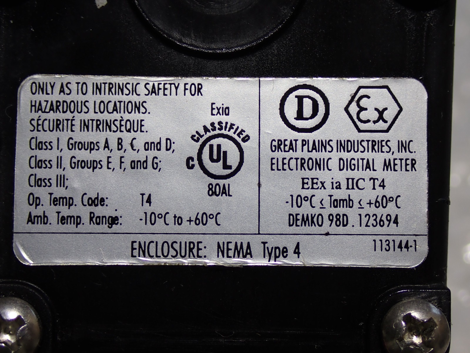 S075N KF 1110 GPI FLOW ELECTRONIC DIGITAL METER New