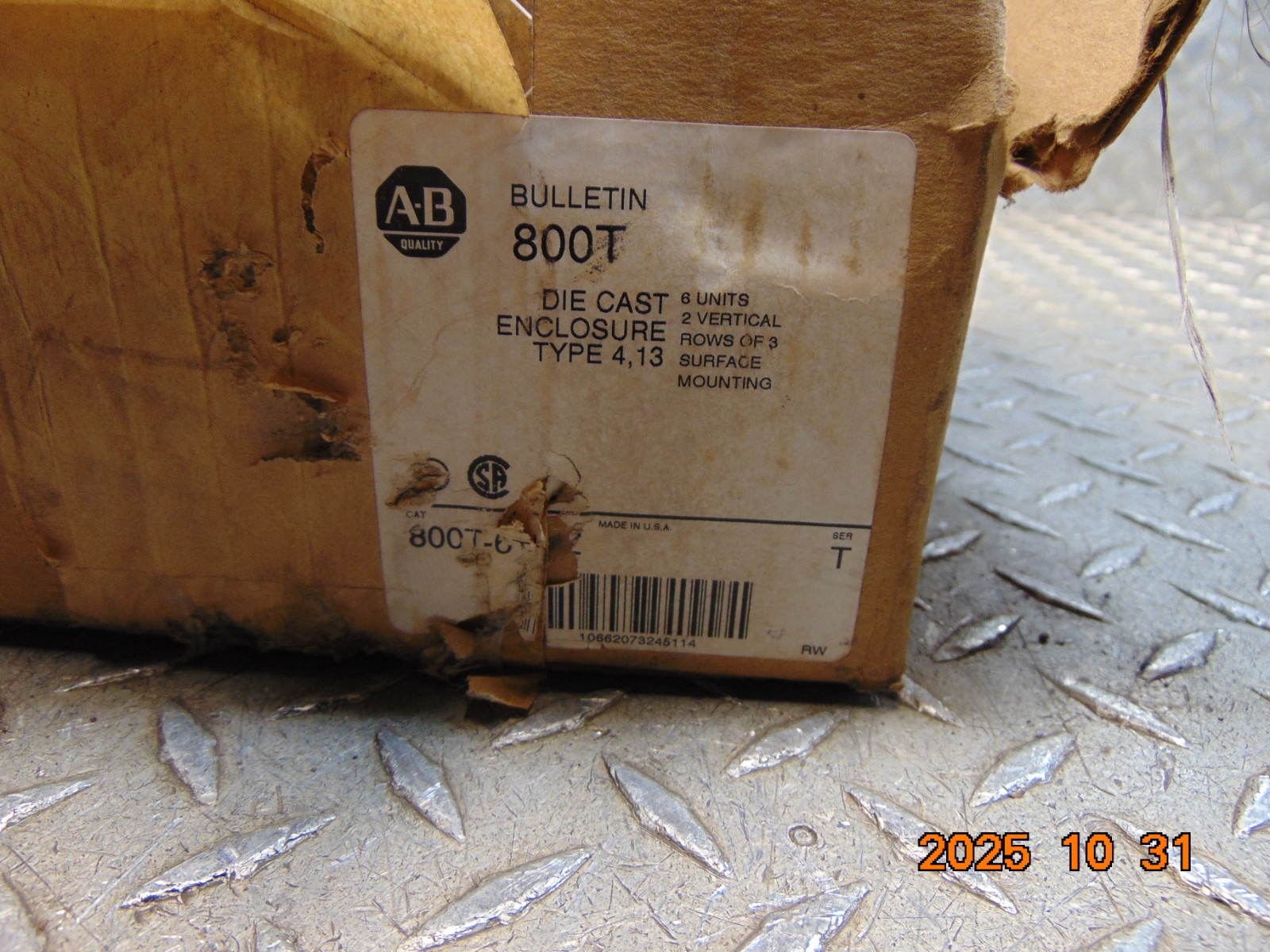ALLEN-BRADLEY 800T-6THZ SER T 6-HOLE ENCLOSURE