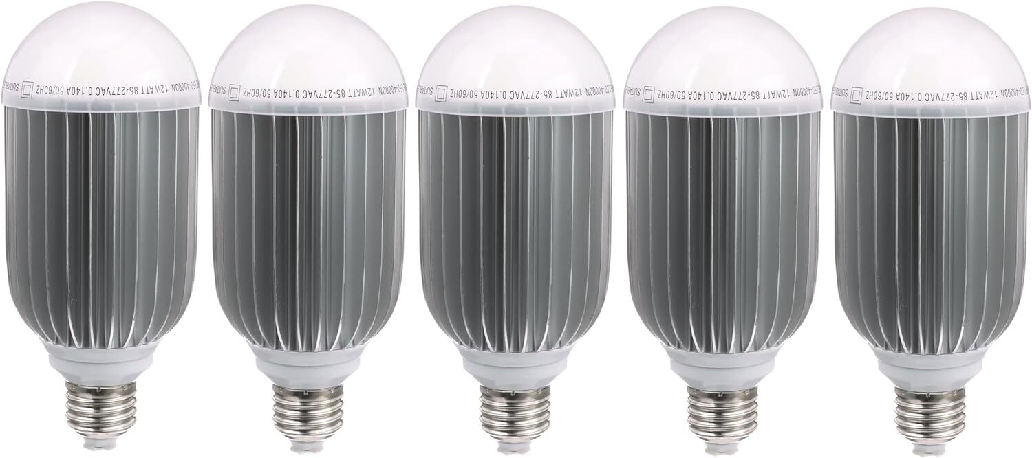 5-Pack 12W Warm White LED Hood Lamp – Energy-Efficient Lighting