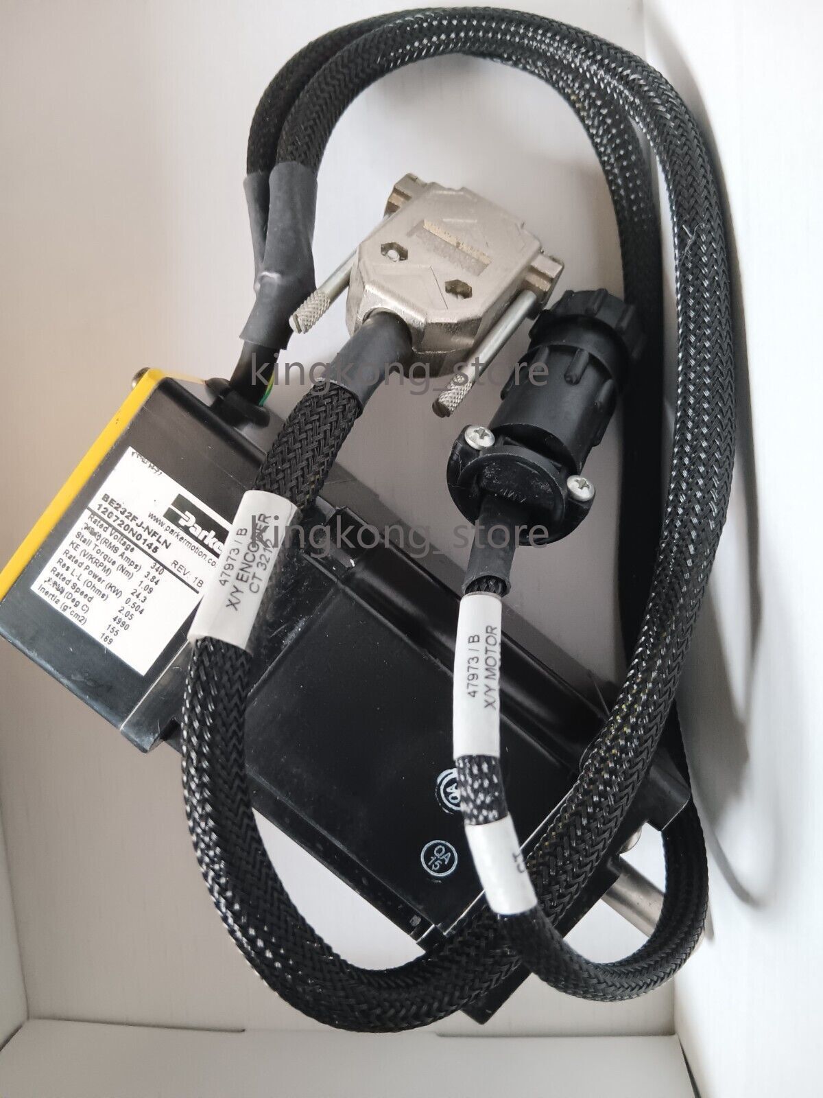 BE232FJ-NFLN PARKER MOTOR 47973/B X/Y ENCODER X/Y MOTOR REV: 1B