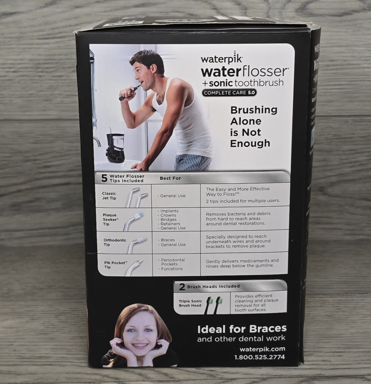 Waterpik Sonic 5.0 (WP-862W) Complete Care Water Flosser + Sonic Toothbrush
