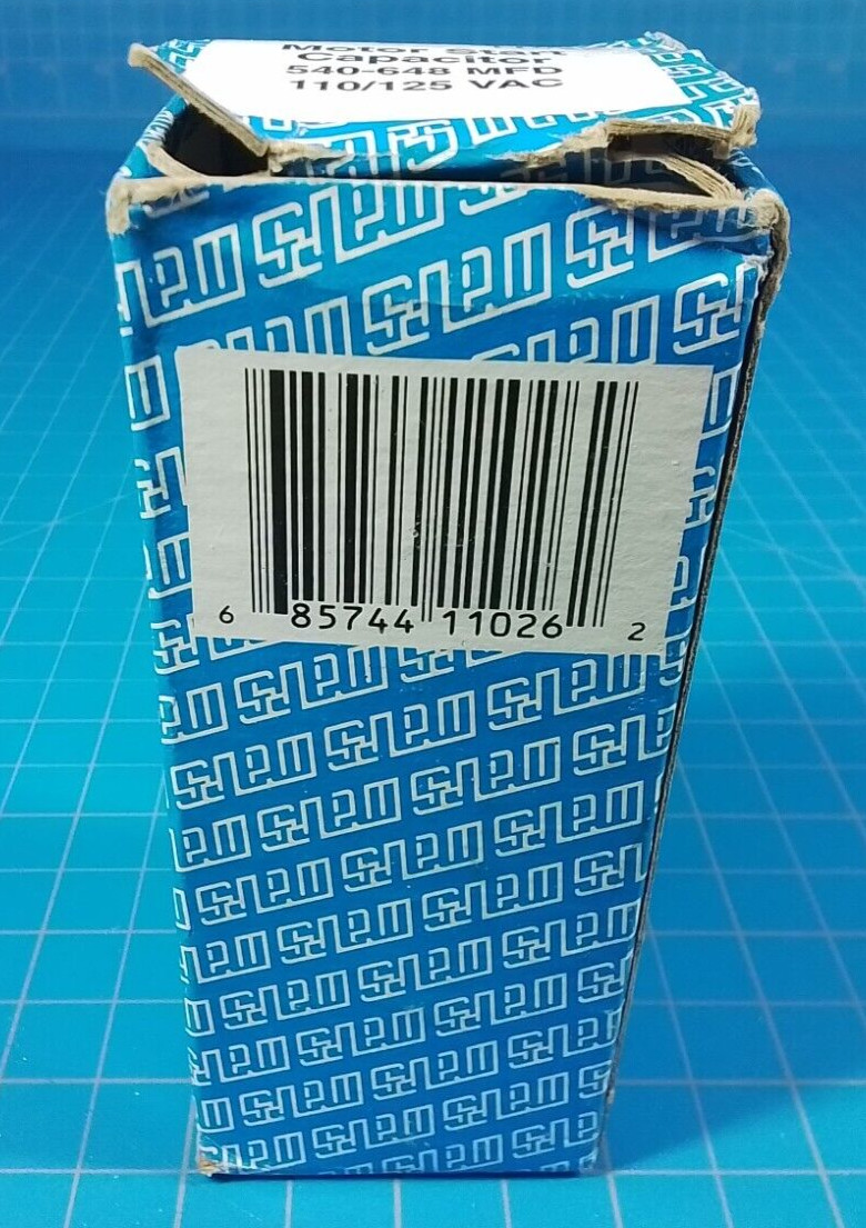 11026 Mars Replacement Motor Start Capacitor 110-125 Volt 540-648 MFD (Lot of 2)