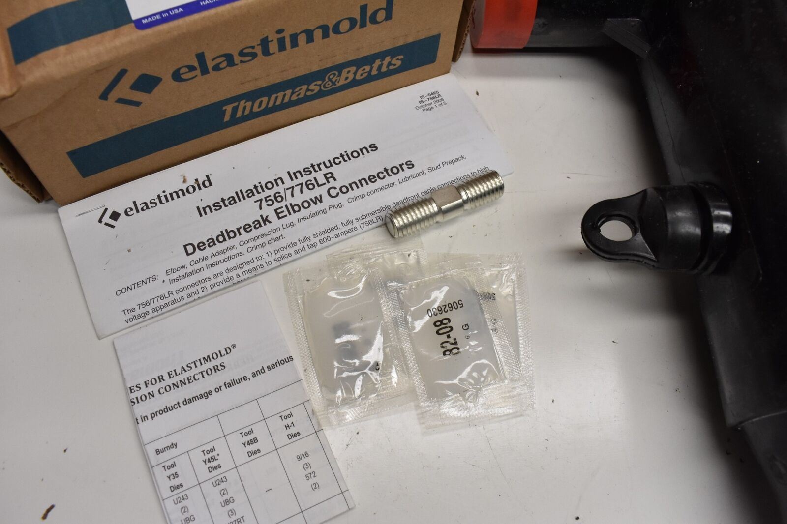 Thomas & Betts Elastimold 756LR-P0410-CS1977 Apparatus Deadbreak Elbow Kit 600A