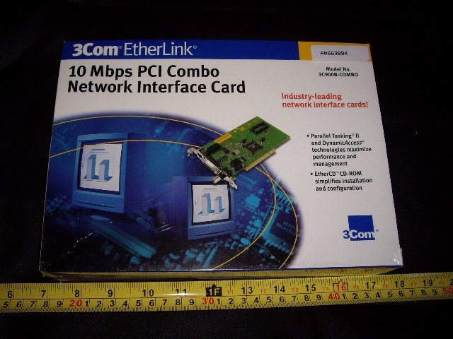 1x 3C900B-COMBO 3Com EtherLink 10 PCI Combo Network NIC