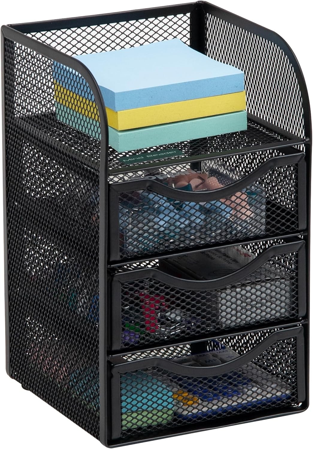 Mind Reader Desktop Accessory Storage, Paper Binder 4.75″L x 5″W x 8″H, Black