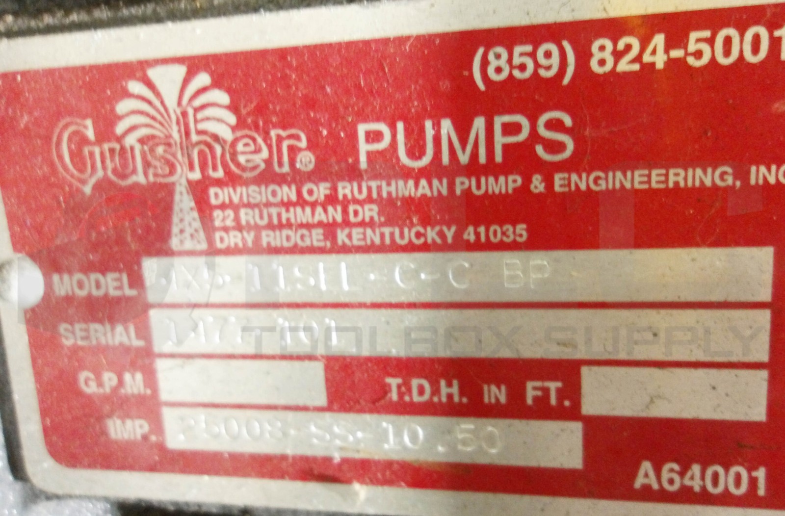 NEW GUSHER 4XS-11SEL-C-C PUMP BP 25008-SS-10.50 *READ*