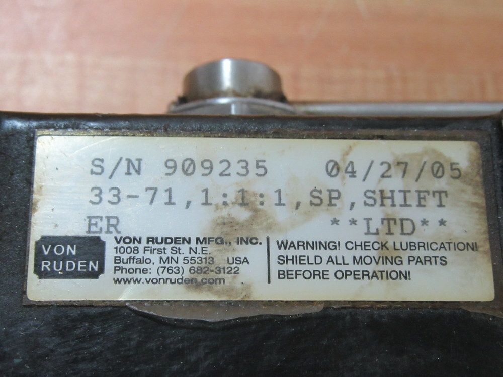 Von Ruden 33-71 Gear Box S0002