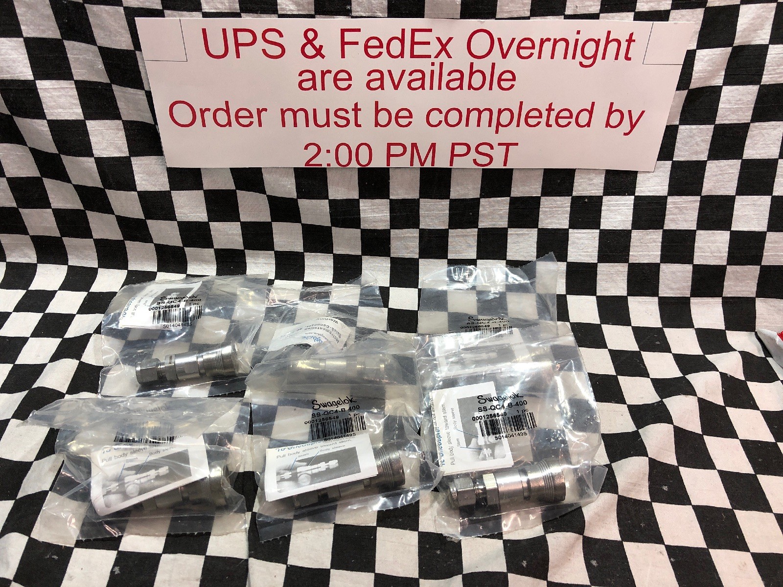 SWAGELOK SS-QC4-B-400, Quick Connect 1/4″, Lot Of 6, SHIPSAMEDAY #1174BA