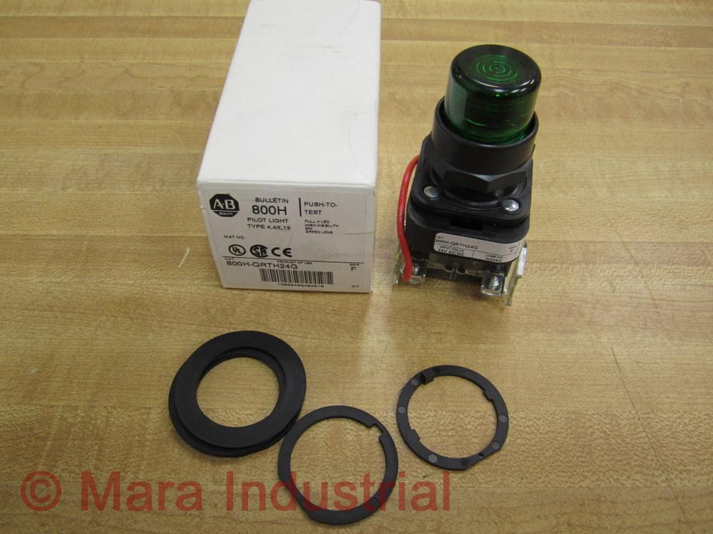 Allen Bradley 800H-QRTH24G Pilot Light 800HQRTH24G