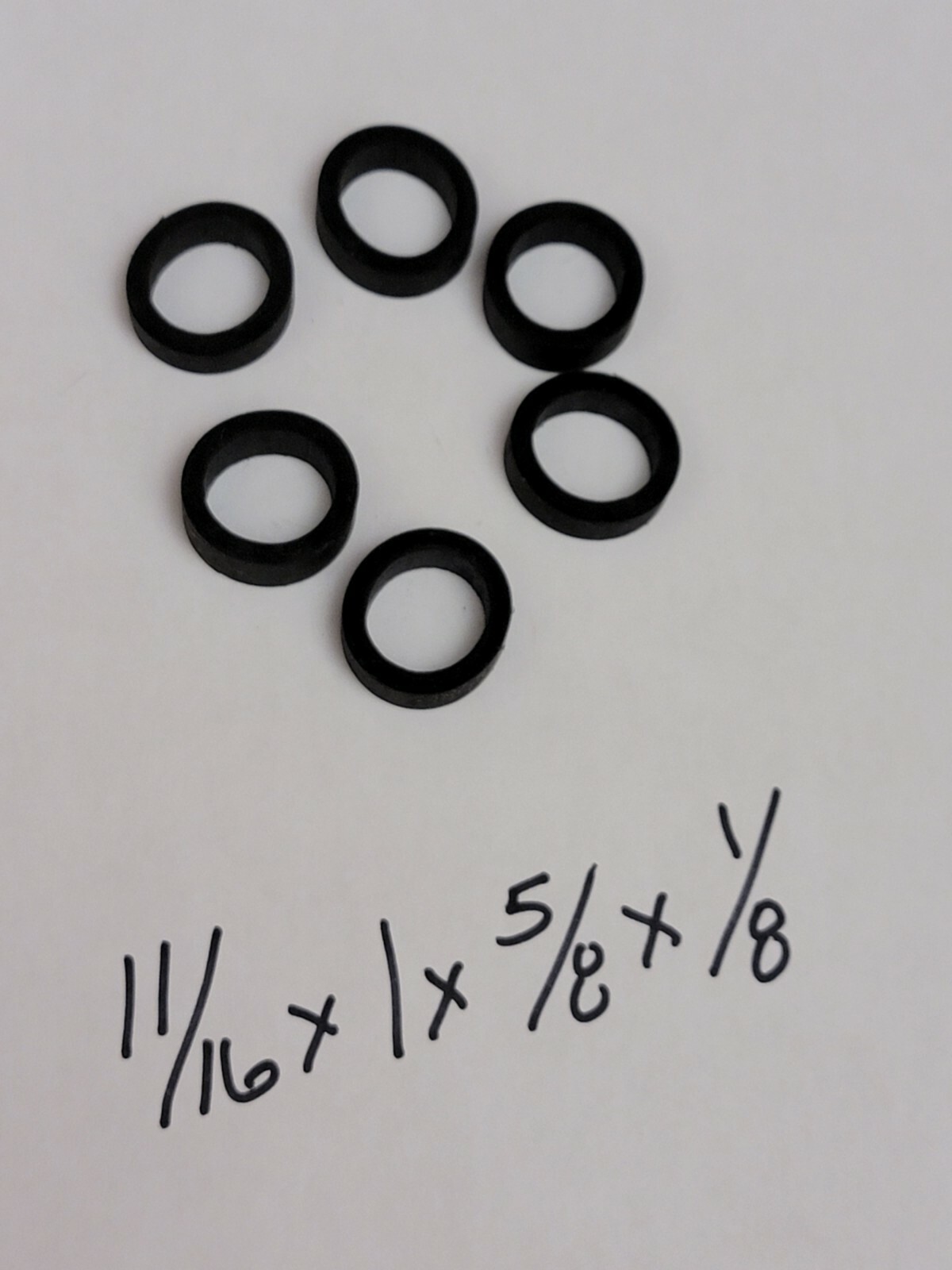 6 Steamer Rubber Washer Gasket Boiler Sight Gauge Seal 7/16 x 1 x 5/8 x 1/8 OD