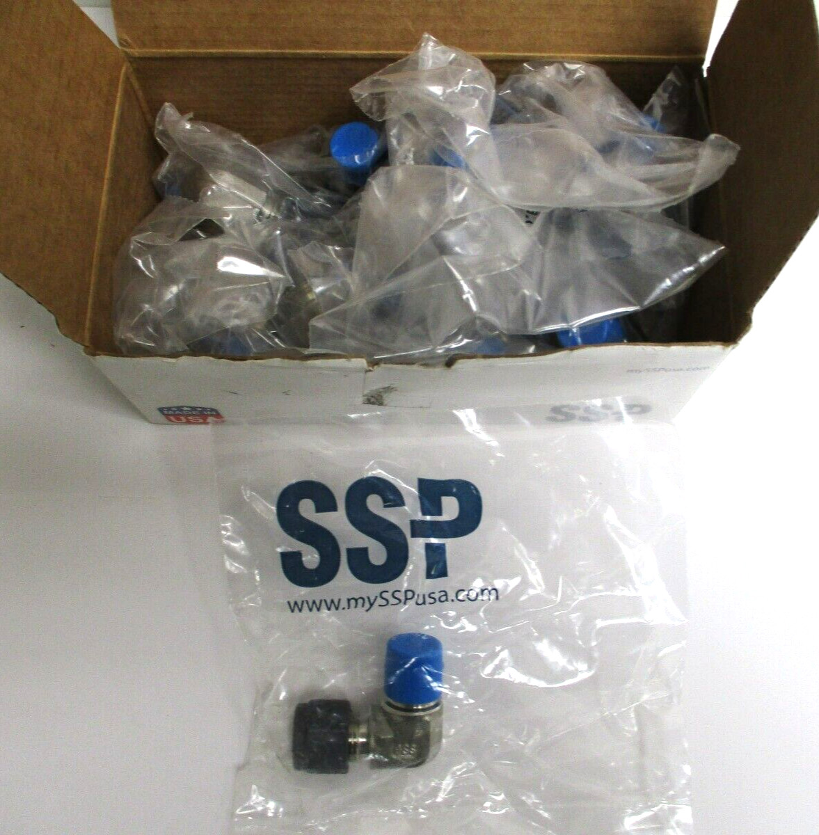SSP , 1SSU6ME4 , 1/4″ TUBE X 1/4″ MNPT ELBOW SST FITTING , LOT OF 10 , SURPLUS