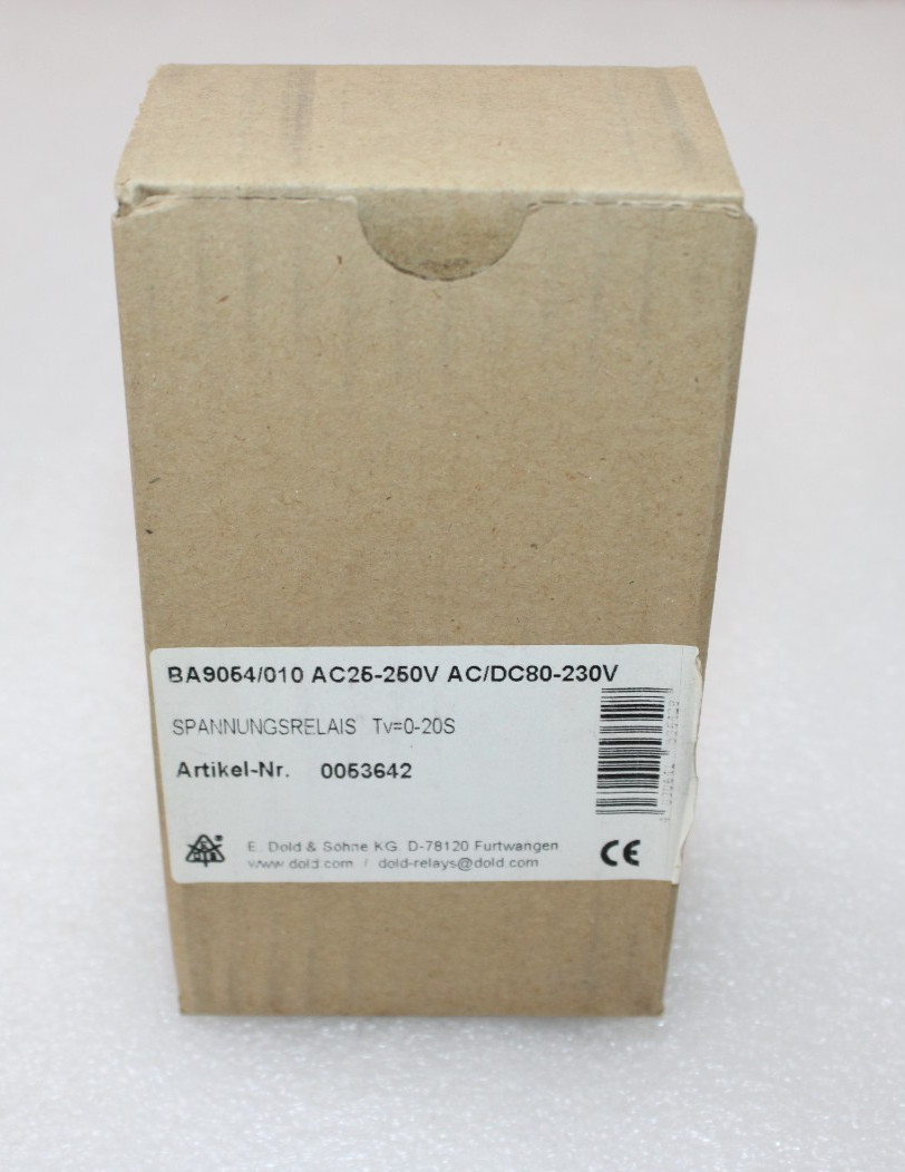 E.DOLD BA9054/010 VOLTAGE RELAY AC15 230V 31. AC15 230V 0053642 A1(+)/A2 AC/DC
