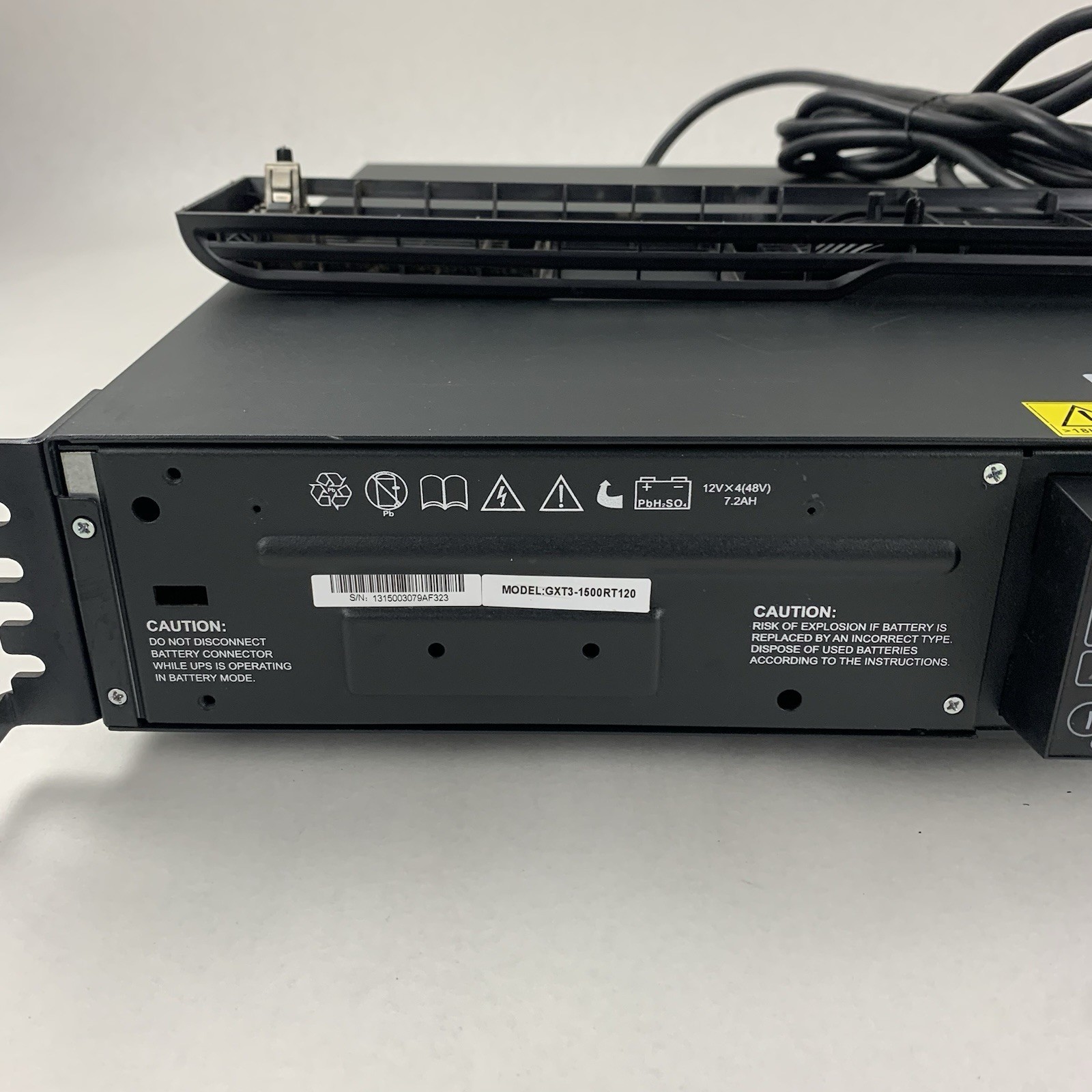 Liebert Emerson GXT3-1500RT120 UPS System Tested No Batteries No Caddy