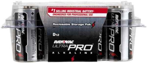 12 Pack Rayovac ALD-12PP Size D Alkaline Standard Batteries, 1.5 Volts