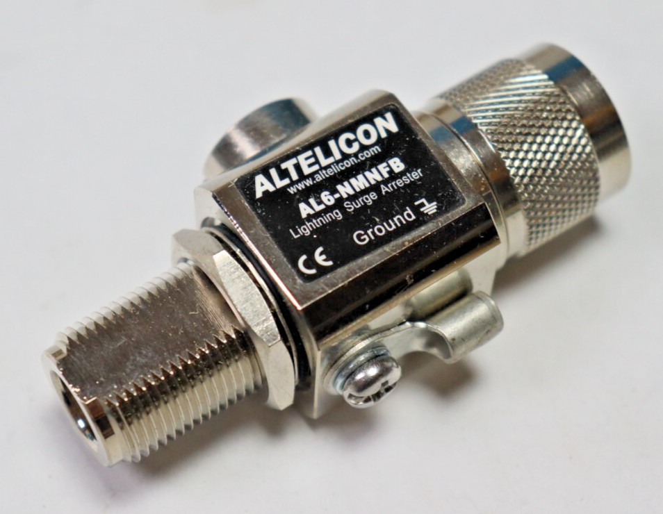 New L-Com AL6-NMNFB-9 Bulkhead Lightning Protector 0-3GHz 90V