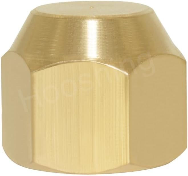 2PCS Brass Flare Tube Fitting 1/2″ OD Tube SAE 45 Degree Hex Flare Cap Female Se