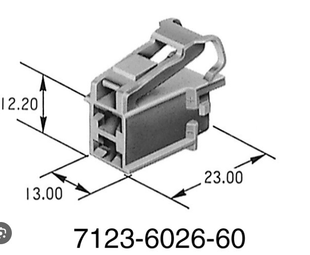 Yazaki 7123-6026-60 Qty of 20 per Lot Yazaki 7123-6026-60