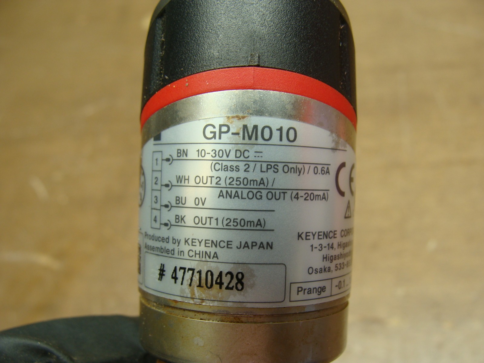 KEYENCE HEAVY DUTY DIGITAL PRESSURE SENSOR GP-M010
