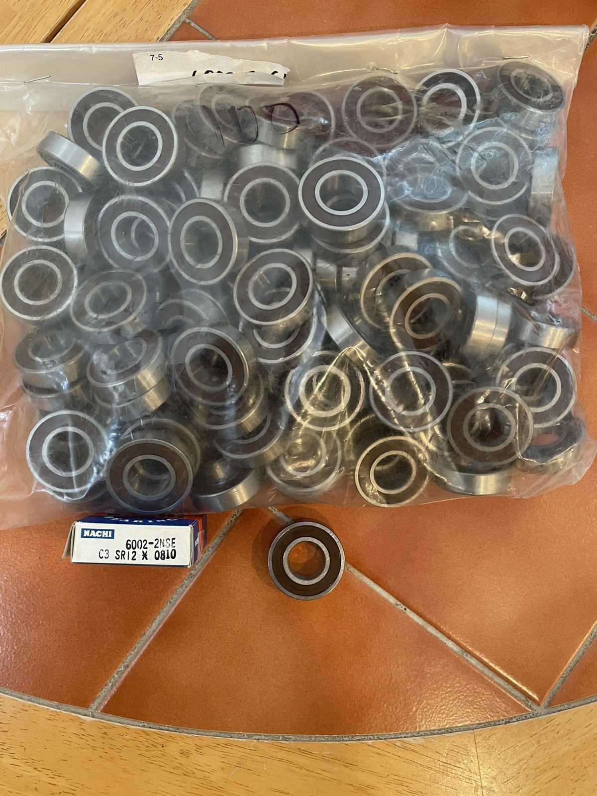 (QTY.100) Genuine NACHI 6002-NSE C3 6002-2NSE Sealed Ball Bearings 6002-2RS