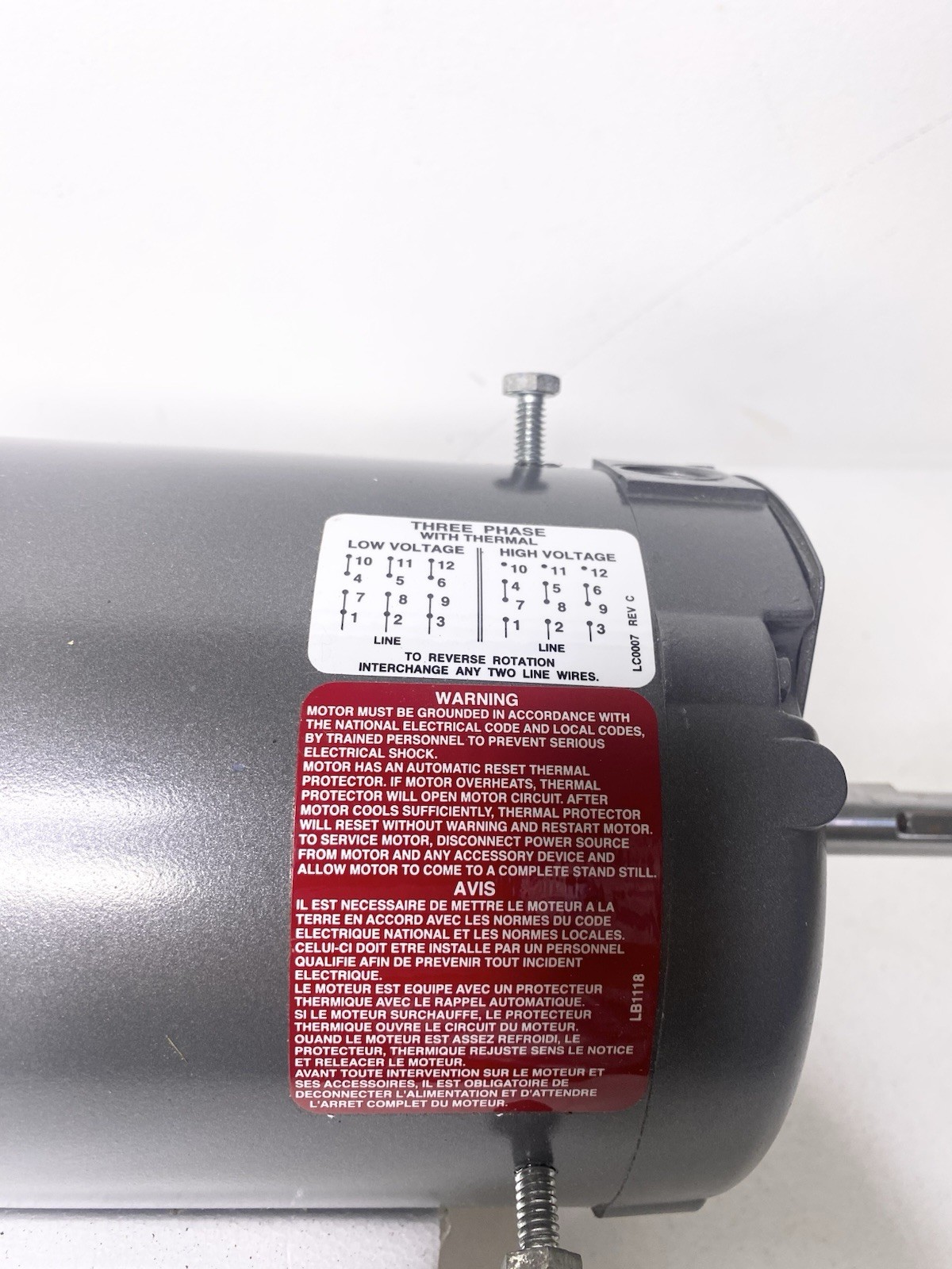 Baldor Electric CFM3046A 3/4 HP Motor 1140 RPM 3PH 48YZ