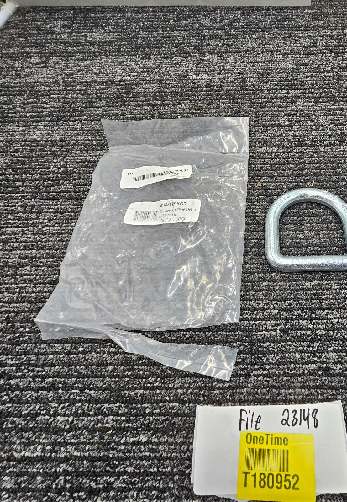 (QTY 2) Buyers B38ZWPKGD 1/2″ Forged D-Ring, 2-Hole Mounting Bracket Zinc Plated