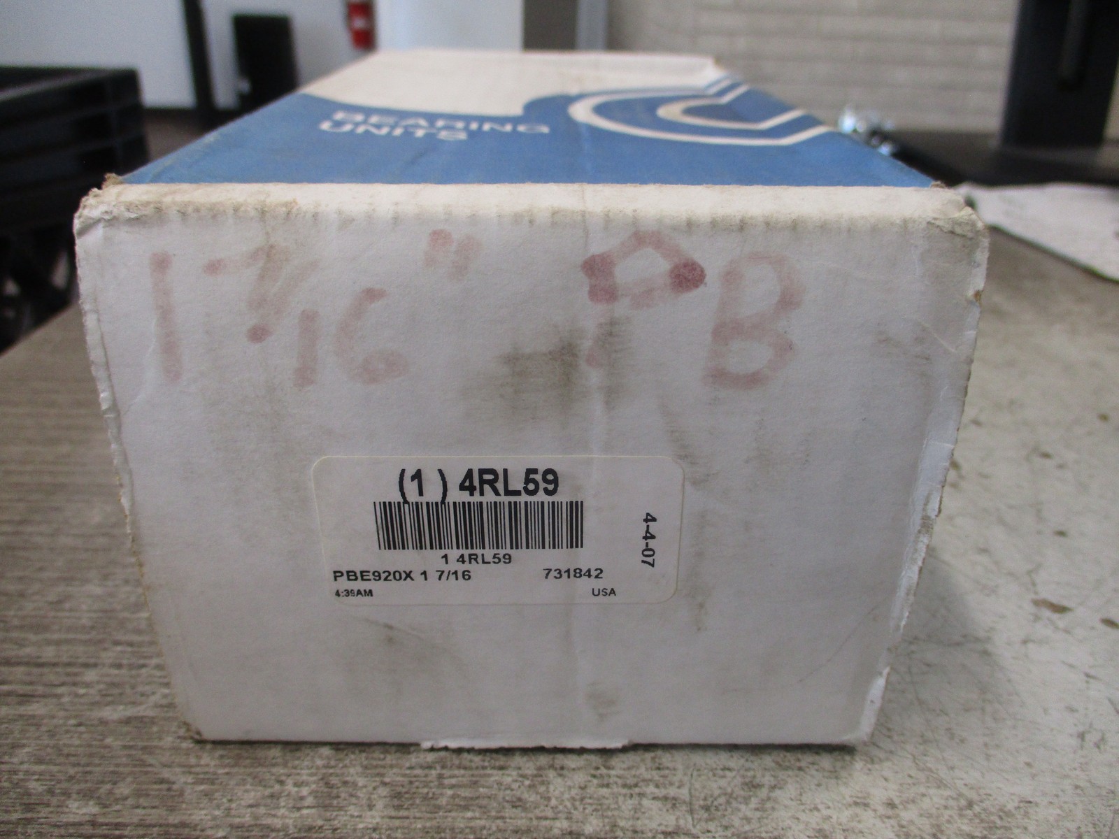 Browning Pillow Block Bearing PBE920X1 7/16 New Surplus