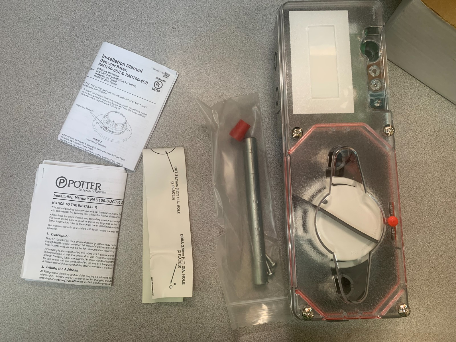 Potter PAD100-DUCTR DUCT RELAY DETECTOR