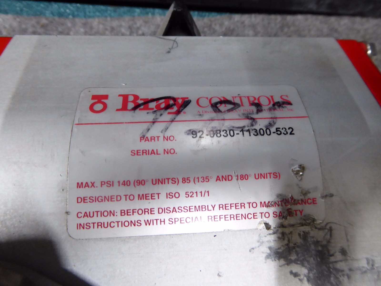 Bray 92-0830-11300-532 Controls Actuator New