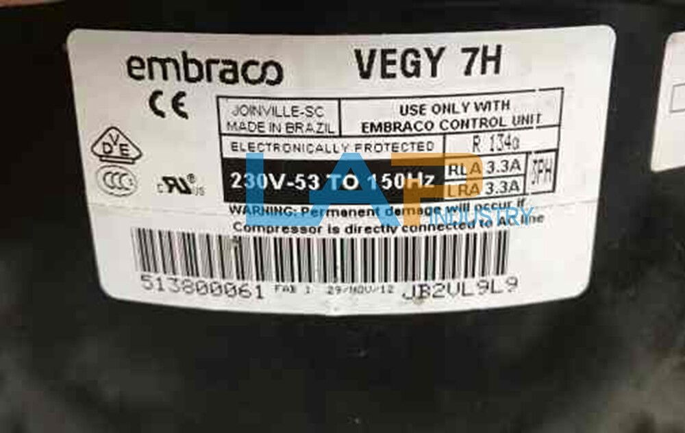 1PCS NEW FOR embraco Inverter compressor VEGY 7H VEGY7H