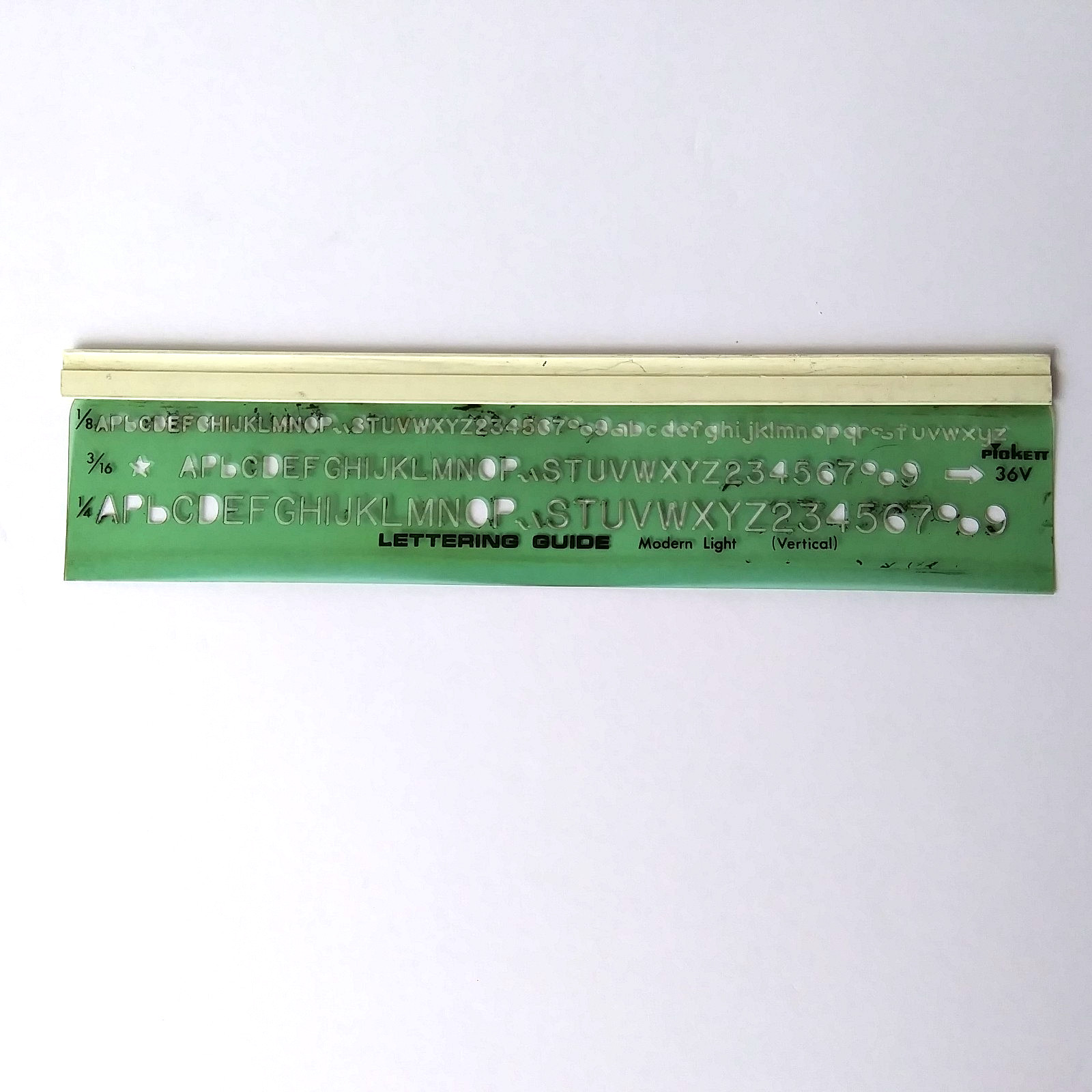 Pickett 36V Lettering Guide Template Drafting Stencil Modern Light Vertical