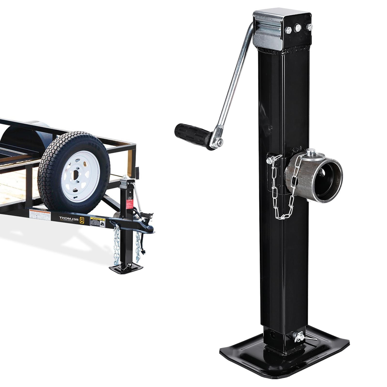 8000 lbs Swivel Trailer Jack, Weld-On Pipe Mount Tongue Jack,28.6″ Vertical T…