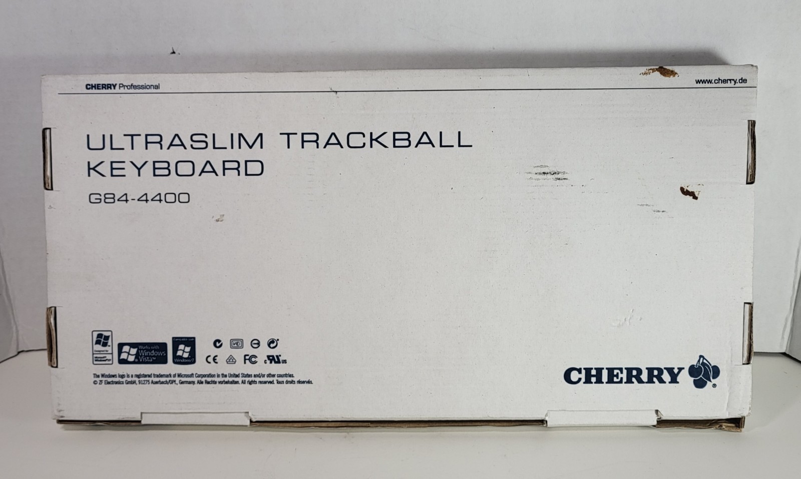 Cherry Ultraslim Trackball Keyboard G84-4400 Mechanical Black *NEW OPEN BOX*