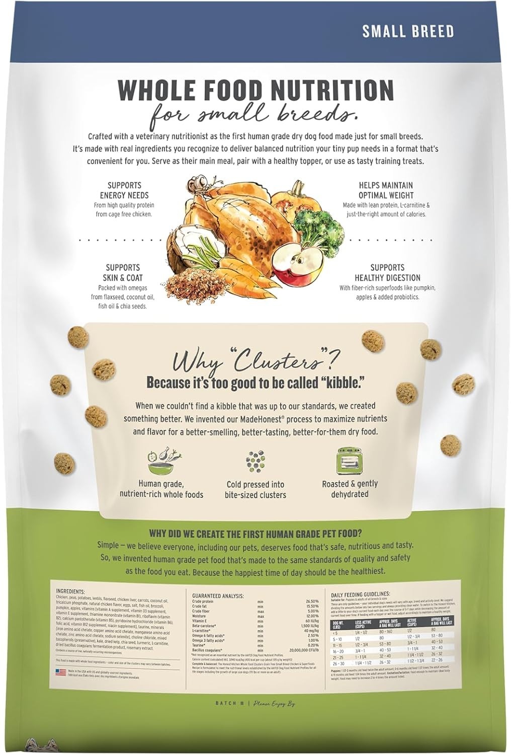 The Honest Kitchen Human Grade Whole Food Clusters Small Breed, Chicken, 10 Poun