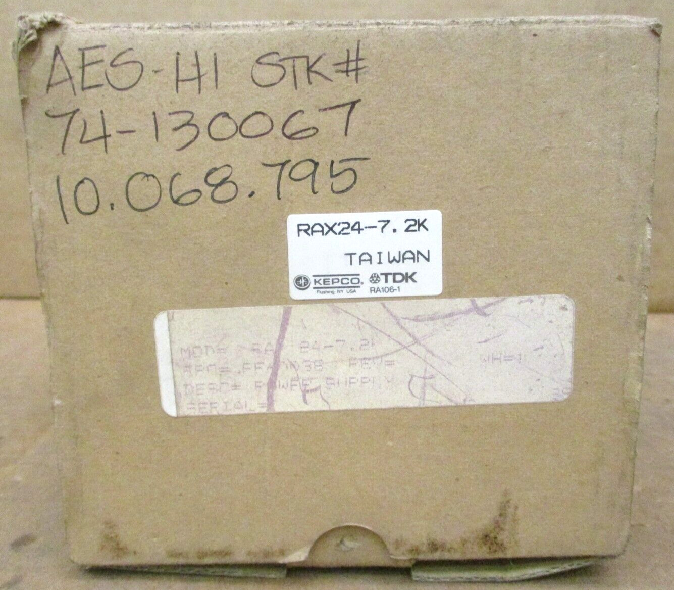 Kepco TDK Power Supply RAx24-7.2K 24V—7.2A 49684HI