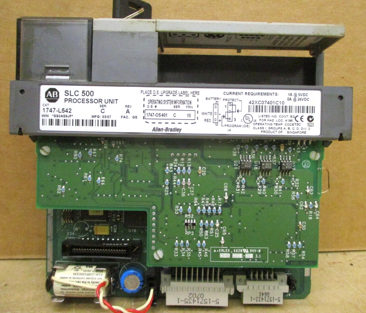 Allen-Bradley SLC 500 1746-P3 SLC 5/04 CPU 1747-L542 1747-DCM 1747-SDN 48695GN