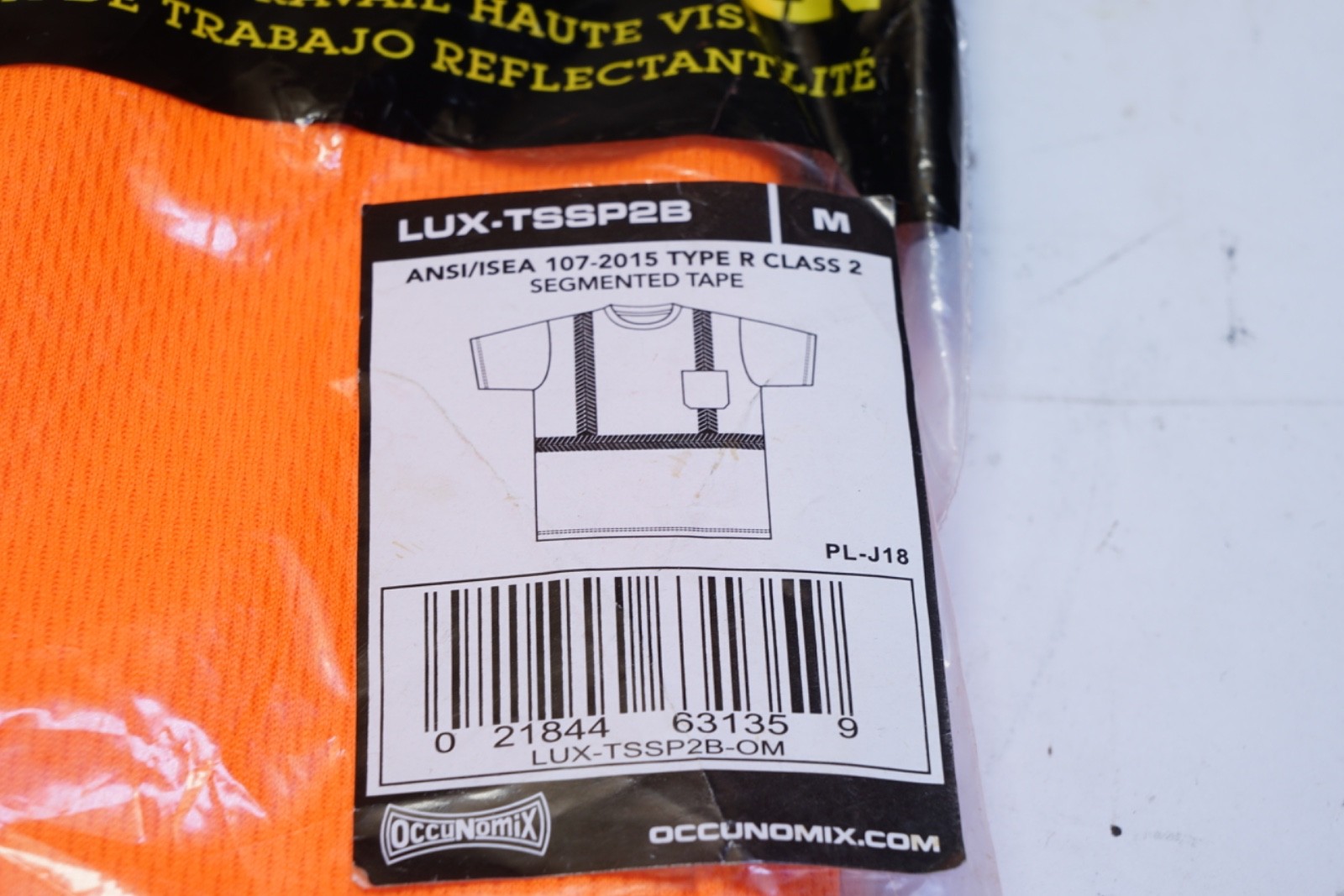 New Lot of 2 OccuNomix LUX-TSSP2B Type R Class 2 Segmented Tape Safety T-Shirt
