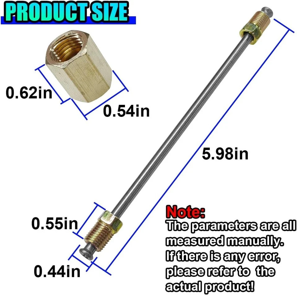 3PCS 3/16″ Brake Line Kit with Fittings, Flexible 6″ Long Stainless Steel Brake