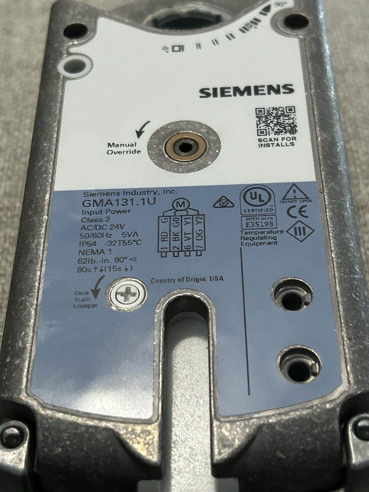 NEW SIEMENS ACTUATOR – GMA131.1U