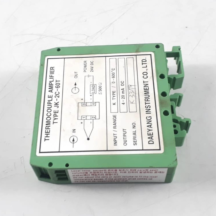 DAEYANG JK-2C-60T Thermocouple Amplifier Input/Range: K Type / 0-600°C
